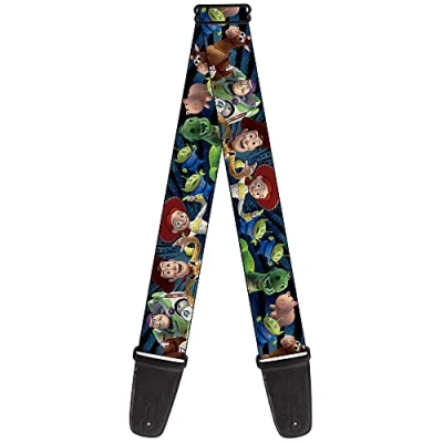 Immagine di Buckle Down GS WDY278 Tracolla per chitarra, Toy Story Characters Running2 Denim Rays&quot;