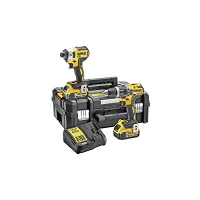 Immagine di DEWALT DCK266P2T GB XR Kit di trapano combinato e avvitatore a percussione senza spazzole in scatola TSTAK, 1 W, 18 V, giallo/nero
