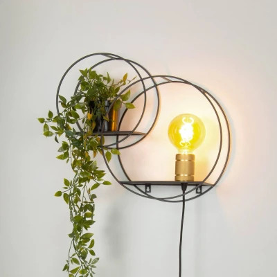 Immagine di Lucide Applique a cerchio, nero, 38 cm, E27