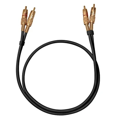 Immagine di Oehlbach NF 1 Master 50 Eccellente cavo cinch audio stereo analogico 2x Cinch/2x Cinch, spina in metallo, schermatura 0,50 m nero