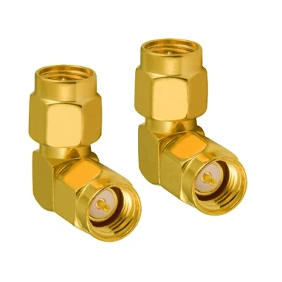 Immagine di Vecys Adattatore SMA Maschio a ad Angolo Retto 90 Gradi Antenne 4G LTE Coassiale RF Jack 2G 3G Router Wifi Wireless WLAN Network (2 pcs)