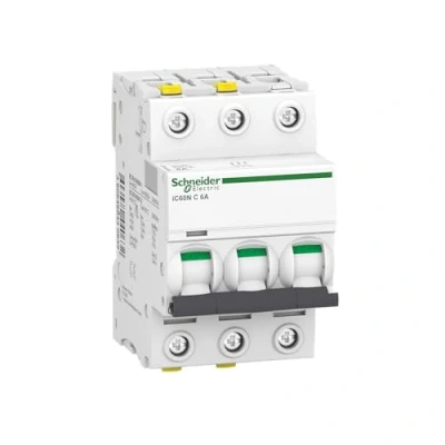 Immagine di Schneider Electric A9F04306 Interruttore di circuito iC60N, 3P, 6A, C caratteristiche