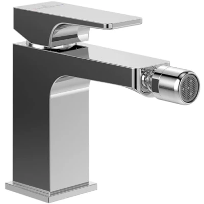 Immagine di Villeroy &amp; Boch Architectura Square miscelatore monocomando bidet, bidet con tirante, a risparmio idrico, altezza bocca di erogazione 100mm, quadrato, cromato