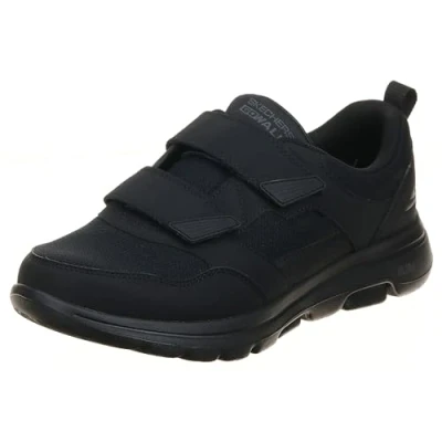 Immagine di Skechers Gowalk 5 Wistful Scarpe da Ginnastica Camminata in Rete con Velcro, Uomo, Nero, 42.5 EU X Larga