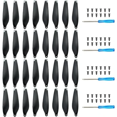 Immagine di Craznick 32Pcs Eliche per DJI Mini 3 Lame di Ricambio Prop Accessori a Basso Rumore Drone Esclusivi Viti &amp; Cacciaviti Punte Argento