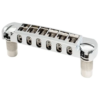 Immagine di Musiclily Pro 52,5mm Pigtail Style Ponte Wraparound Tune O Matic Bridge per Chitarra Elettrica Epiphone Les Paul SG,Cromato