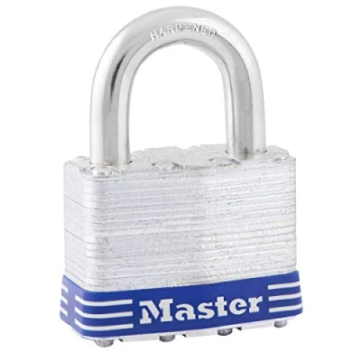 Immagine di Master Lock 5EURD Lucchetto Scanalato a Chiave, Grigio, 7,4 x 5,1 3,3 cm