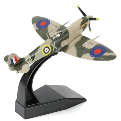 Immagine di NUOTIE Scala 1/72 British Supermarine Spitfire Modello da Caccia in Metallo Pressofuso Simulazione dell&#039;aereo Antico Precostruito della Seconda Guerra Mondiale per Collezione o Regalo
