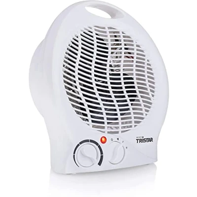 Immagine di Tristar Stufa Termoventilatore KA 5039, Stufetta con 3 velocità regolabili, Ideale per bagno e piccole stanze, Bianco