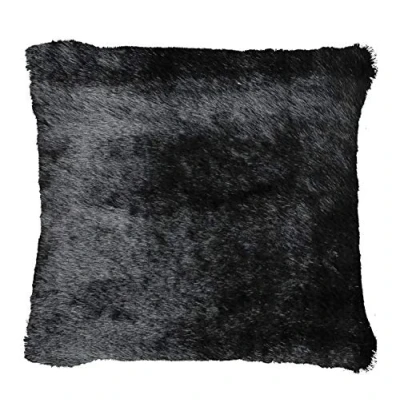 Immagine di Gözze Federa per Cuscino, Effetto Pelliccia, Design Visone, Microfibra, 50 x cm Nero