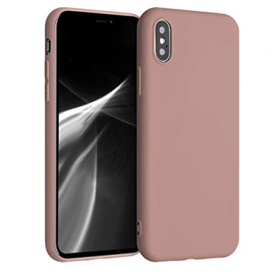 Immagine di kwmobile Custodia Compatibile con Apple iPhone X Cover Back Case per Smartphone in Silicone TPU Protezione Gommata rosa invernale