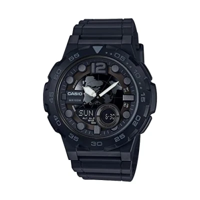 Immagine di Casio Orologio Analogico Digitale al Quarzo Uomo con Cinturino in Resina AEQ 100W 1BVCF