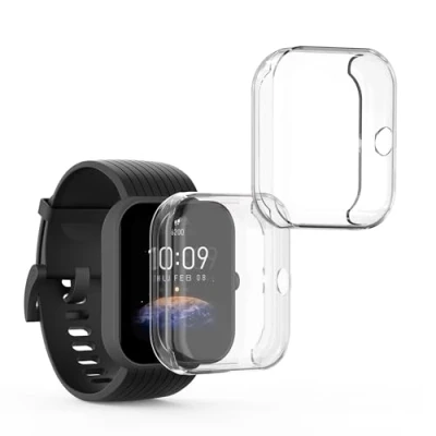 Immagine di kwmobile Set 2X Custodia Smartwatch Compatibile con Huami Amazfit Bip 3 / PRO Cover Case Silicone Protezione Orologio Fitness Trasparente