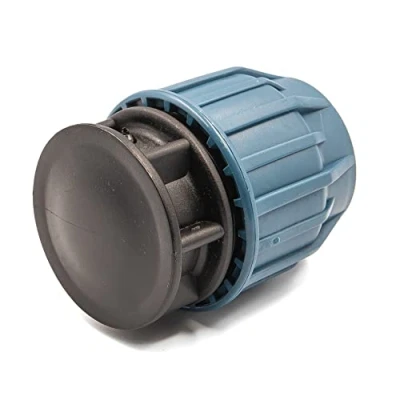 Immagine di Tappo in polipropilene per tubo PE, diametro 20 mm Raccordo a compressione acqua potabile, 16 Bar, Cert. DVGW/KIWA/WRAS