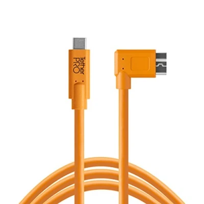 Immagine di TETHER TOOLS USB C a 3.0 Micro B Right Angle 4,60m orange