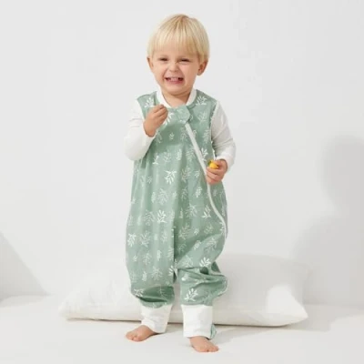 Immagine di Duomiaomiao sacco nanna estivo, a pelo con piedi 0,5 TOG, 100% cotone, bambini piccoli