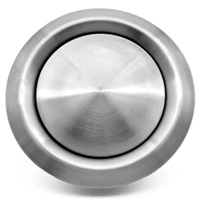 Immagine di H&amp;C VENT valvola di scarico Ø 100 mm diametro acciaio inox copertura rotonda diffusore regolabile HVAC piastra aria cappa aspirante tubo ventilazione sistema alimentazione elemento…