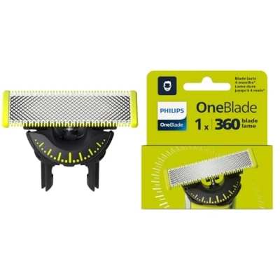 Immagine di Philips OneBlade 360 Autentica lama di ricambio per OneBlade, in acciaio inossidabile resistente, radere, regolare e rifinire, modello QP410/50