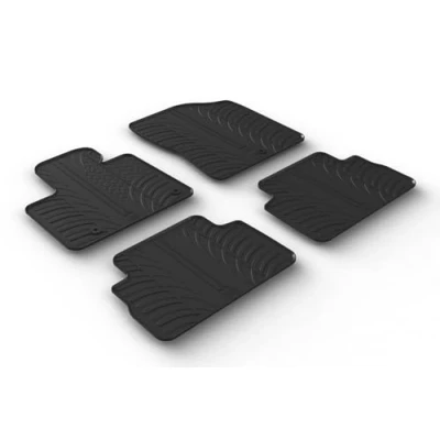 Immagine di Gledring 0424 Set tappetino Gomma anteriore e posteriore 4 nero