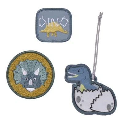 Immagine di LÄSSIG Set di ciondoli e toppe (3 pezzi) con chiusura a scatto/School Patches Jurassic