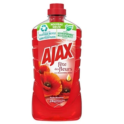 Immagine di AJAX Detergente &quot;Fiori rossi&quot;, confezione da 8 (8 x 1 litro)