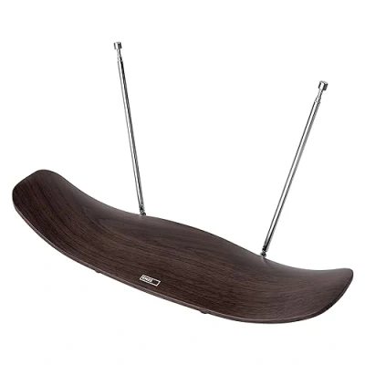 Immagine di EMOS antenna interna di design J0708, attiva per ricezione DVB T/DVB T2, radio FM/DAB, con filtro integrato 3G/4G/5G/LTE e amplificatore, interna, adattatore ricarica USB
