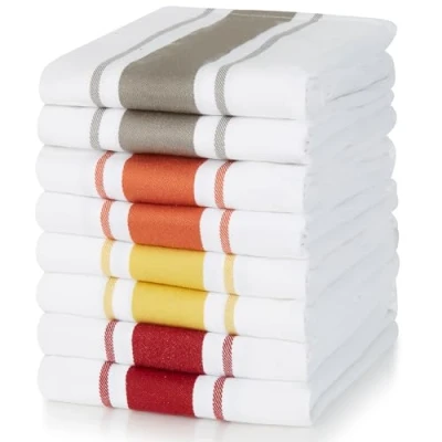 Immagine di Sticky Toffee, strofinacci da cucina 50 x 70 cm in 100% cotone, riutilizzabili e assorbenti, per bar, ristorante, cucina, confezione 8 pezzi