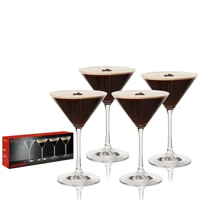 Immagine di Spiegelau 4450194 Set di 4 bicchieri da cocktail in cristallo, 220 ml, colore: Trasparente