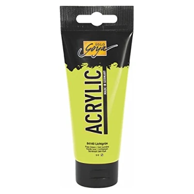 Immagine di Kreul 84140 Solo Goya Acrylic, tubetto Verde Chiaro, Pittura acrilica cremosa e Versatile in qualità da Studio, a Base d&#039;Acqua, ad Asciugatura Rapida Opaca, Colore Light Green, 100 ml,