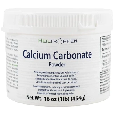 Immagine di Carbonato di calcio in polvere 1 libbre 454 g Supplemento Alimentare più alto Calcare purezza Heiltropfen®