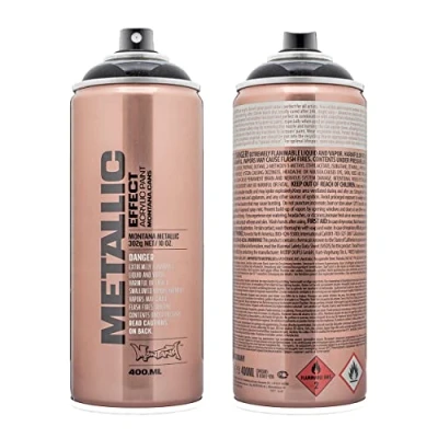Immagine di Montana Metallic Effect 400ml spray paint can color Black EMC9000