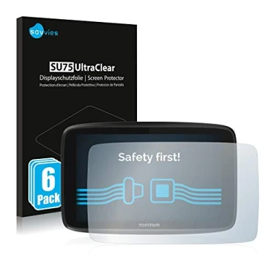 Immagine di savvies (6 Pezzi Pellicola Protettiva per TomTom GO 6250 Protezione Schermo Trasparente
