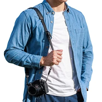 Immagine di PROfezzion Cinghia per Fotocamera,Tracolla Fotocamera Senza Specchio a Sgancio Rapido Confortevole Canon EOS R7 R10 R5 R6 R3 RP R M50/M6 Mark II M200 M100 M5 M6 M50 Fujifilm X S20