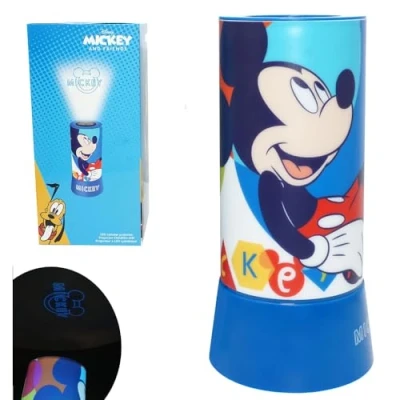 Immagine di Lampada con proiettore Topolino Disney luce notturna 2 in 1 luci a led colorate funziona batterie
