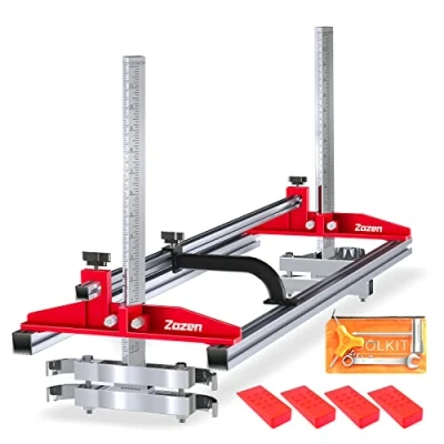 Immagine di Zozen Mulino per motosega, segheria portatile: può essere assemblato in 3 dimensioni un uso indipendente, adatto barra di fresatura planking da 35,6 a 91,4 cm, sistema guida