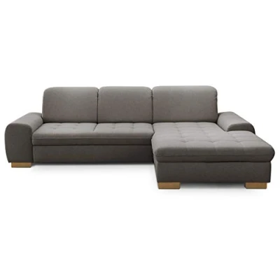 Immagine di CAVADORE Lexi Angolo, ingegnerizzato Materiale: Legno Poliuretano Tessuto, Grigio, INKL. Kopfteilverstellung