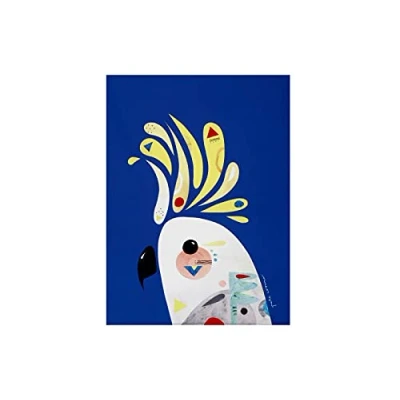 Immagine di Maxwell &amp; Williams Pete Cromer Bird Strofinaccio da Cucina Multicolore 100% Cotone, Motivo Cacatua Ciuffo Giallo, 70 x 50 cm