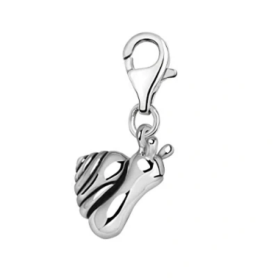 Immagine di Quiges Donna Charm Ciondolo Placcato Argento Lumaca per Bracciali e Accessori