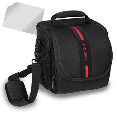Immagine di PEDEA Essex Custodia per fotocamera DSLR con pellicola protettiva Olympus E M5 Mark II Pen PL8 PL9 / Canon EOS M50 Nikon D5600 D7500 Panasonic G9 G70 G81 GX8 Fujifilm X T3 T100, M