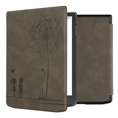 Immagine di kwmobile Custodia eReader Compatibile con Pocketbook InkPad 4 / Color 3 2 Vivlio Cover eBook Reader Flip Case Magnetica Pelle PU Amore
