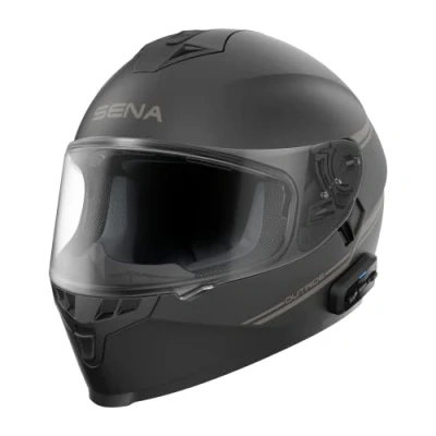 Immagine di Sena OutRide Casco integrale con interfono Bluetooth integrato e connettività smartphone (Nero, XL)