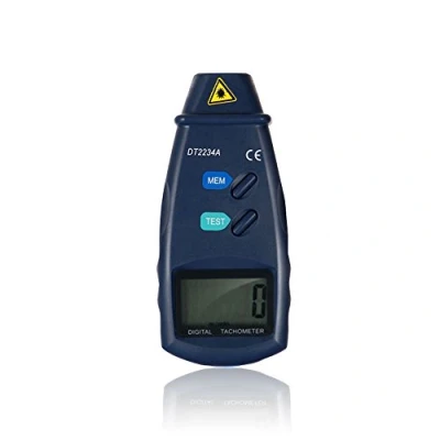 Immagine di Tachimetro digitale NUZAMAS Display LCD RPM Test Piccolo motore Misuratore di velocità del Calibro Tester senza contatto Ampio campo misura 2.5 99999