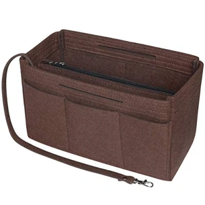 Immagine di Soyizom Felt Tote Handbag Purse Organizer 2in1 Borsa Insert Bag in fodera Sacchetto (caffè, X Large)