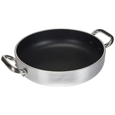 Immagine di Pentole Agnelli ALSA2110S24 Tegame con Maniglie, Alluminio, Argento, 24 cm