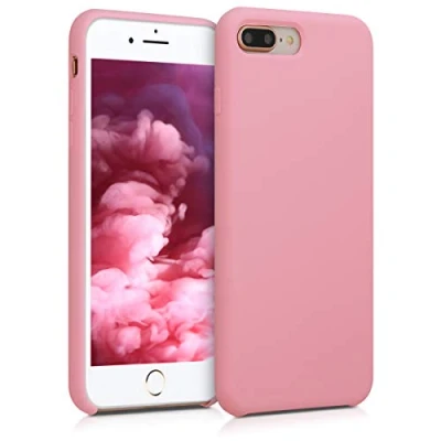 Immagine di kwmobile Cover per Apple iPhone 7 Plus/iPhone 8 Plus Custodia Back Case Smartphone in Silicone TPU Protezione Gommata rosa chiaro