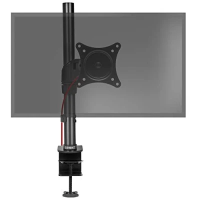 Immagine di Duronic Braccio per monitor DM451X1 Supporto da scrivania singolo PC Alluminio Altezza regolabile uno schermo LCD LED 15 27 VESA 75/100 13 kg Inclinazione 20/ 20,