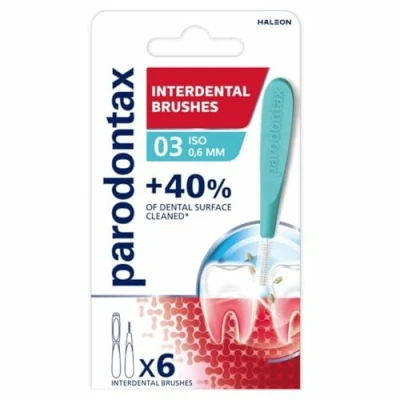 Immagine di parodontax Spazzole interdentali (0,6 mm) X6 con cappuccio igienico/elimina in profondità la placca dentale