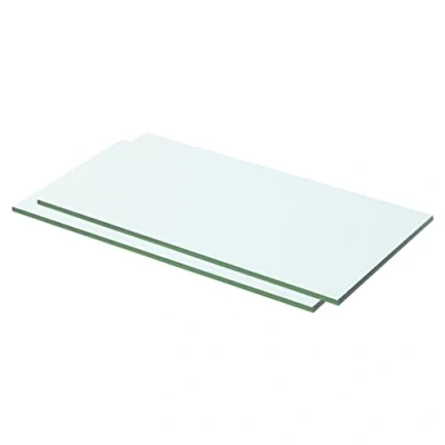 Immagine di vidaXL Mensole in Vetro Trasparente 2 pz 50x20 cm