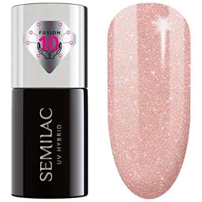 Immagine di Semilac UV Smalto Semipermanente Extend 5in1 804 Glitter Soft Beige 7ml