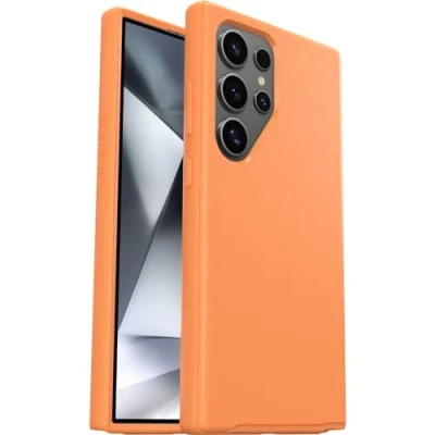 Immagine di OtterBox Symmetry Case per Samsung Galaxy S24 Ultra, Custodia Protettiva sottile antiurto, a prova di caduta, Testata resistere 3 volte il numero cadute secondo gli standard militari, Arancia